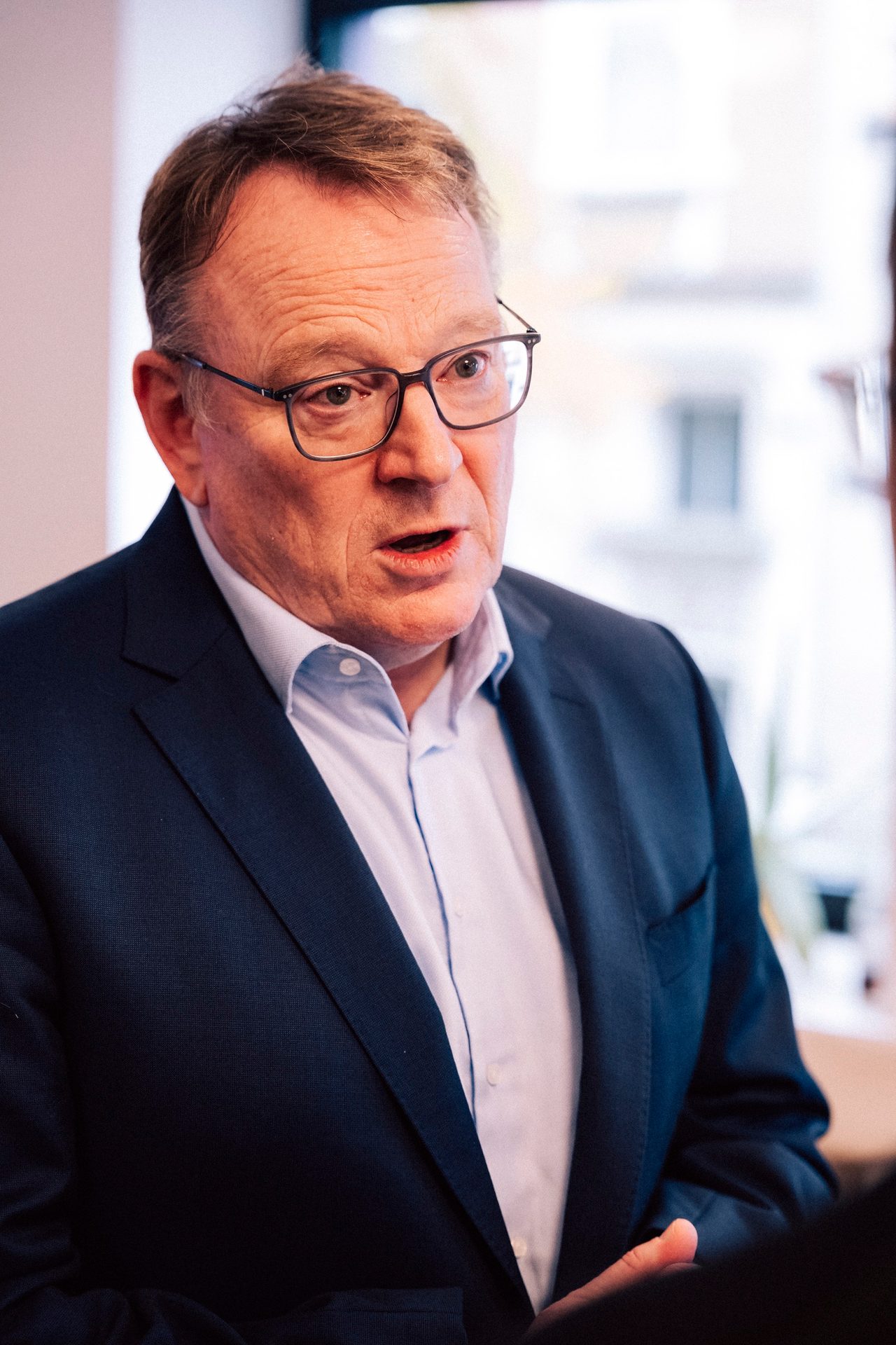 Thorsten Burmester during his presentation as a candidate for mayor